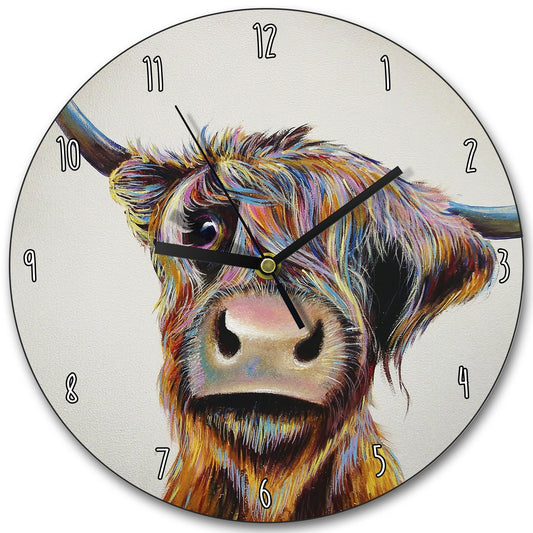 A Bad Hair Day' Highland Cow Clock