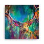 Colourful Woodland Stag Mini Canvas