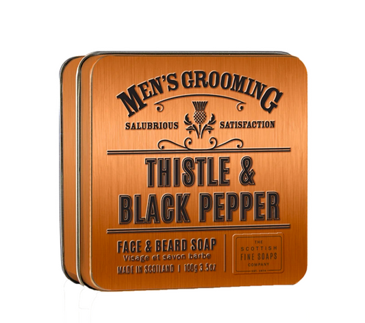 Thistle Black Pepper Face and Beard Soap