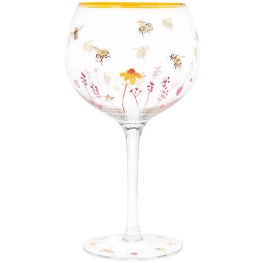 Stemmed Gin Busy Bees Glass