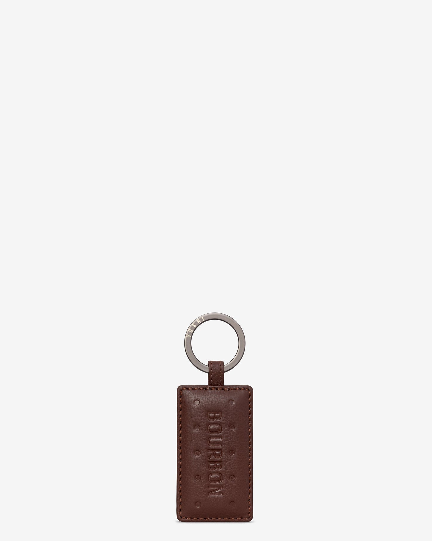 Leather Bourbon Biscuit Keyring