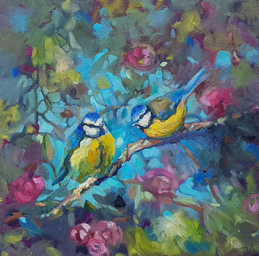 Bluebirds & Blossom Mini Canvas