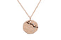 Sterling Silver Rose Gold Libra Birthday Necklace