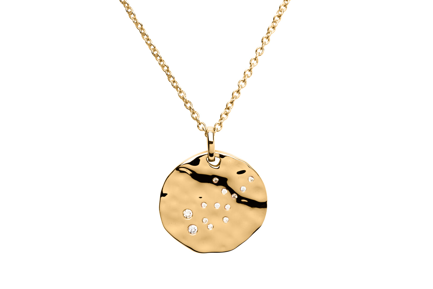 18 Carat Gold Virgo Birthday Necklace