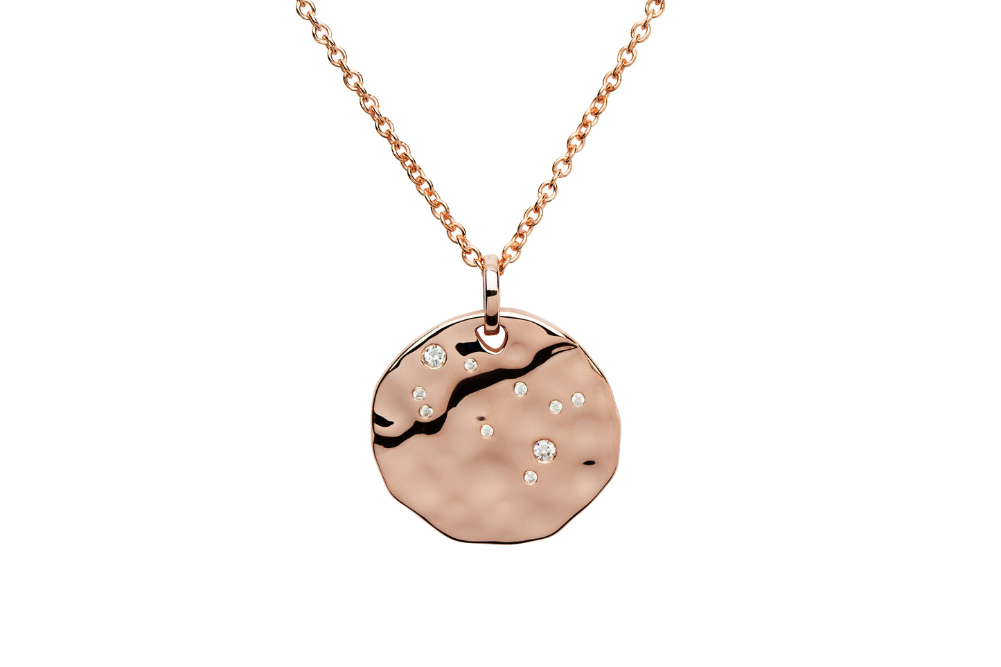 Sterling Silver Rose Gold Gemini Birthday Necklace