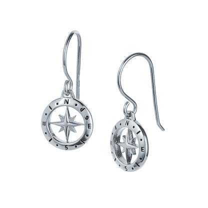 Loves Compass Dangle Earrings