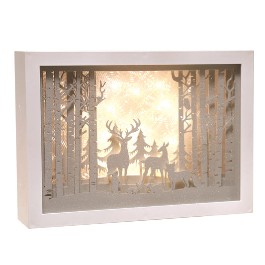 LED Christmas Forest Reindeer Scene