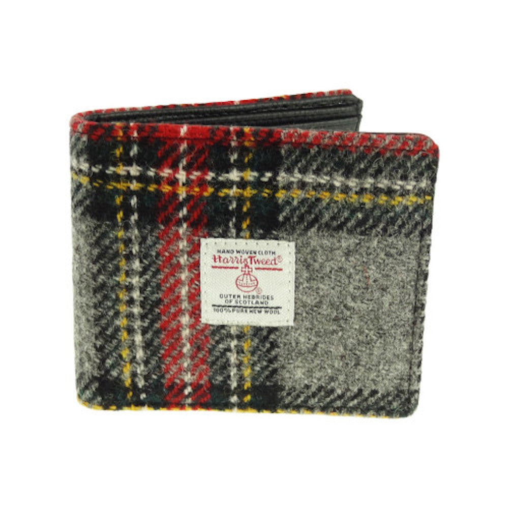 Grey Red Yellow Tartan Wallet