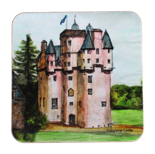 Watercolour Coaster - Criagievar Castle