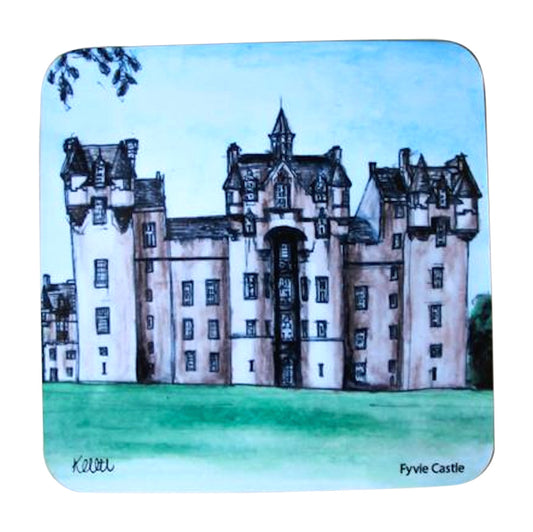 Watercolour Coaster - Fyvie Castle