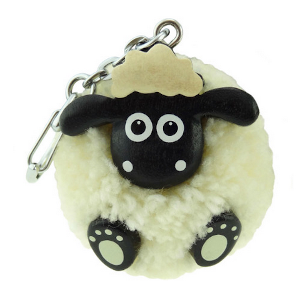 Pom Pom Sheep Keyring