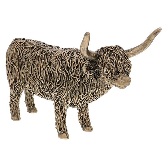 Standing Bronze Highland Cow Ornament