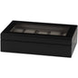 Black 10 Piece Lockable Watch Storage Box