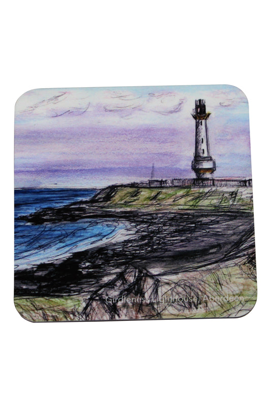 Watercolour Coaster - Girdleness Lighthouse