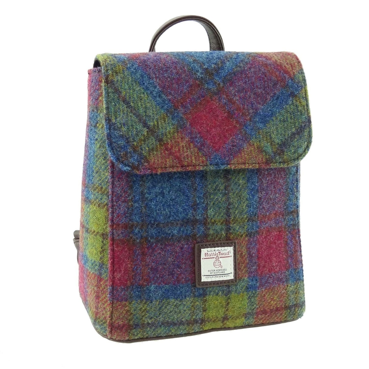 Pink Blue Green Tartan Mini Backpack