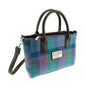 Green Purple Tartan Tote Handbag