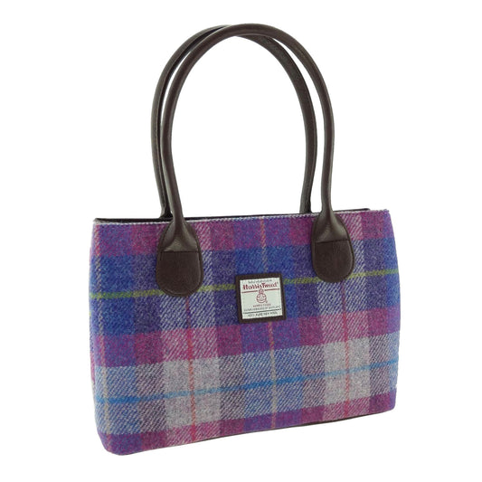 Pink Purple Tartan Handbag