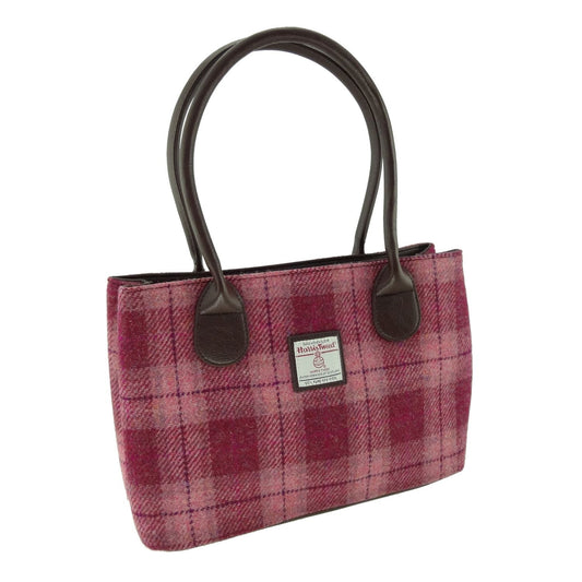 Salmon Pink Tartan Handbag