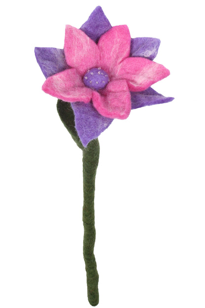 Felt Purple Single Tropical Flower