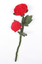 Felt Single Stem Red Rose