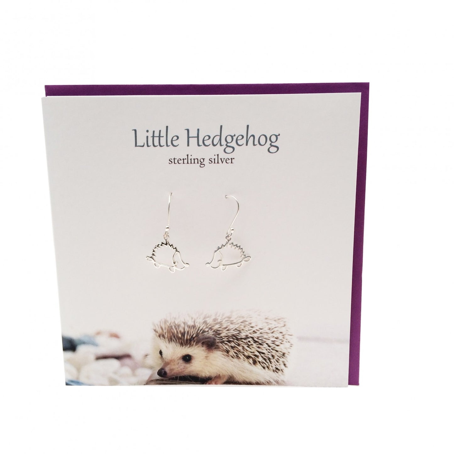 Hedgehog Dangle Earrings Card Gift Set