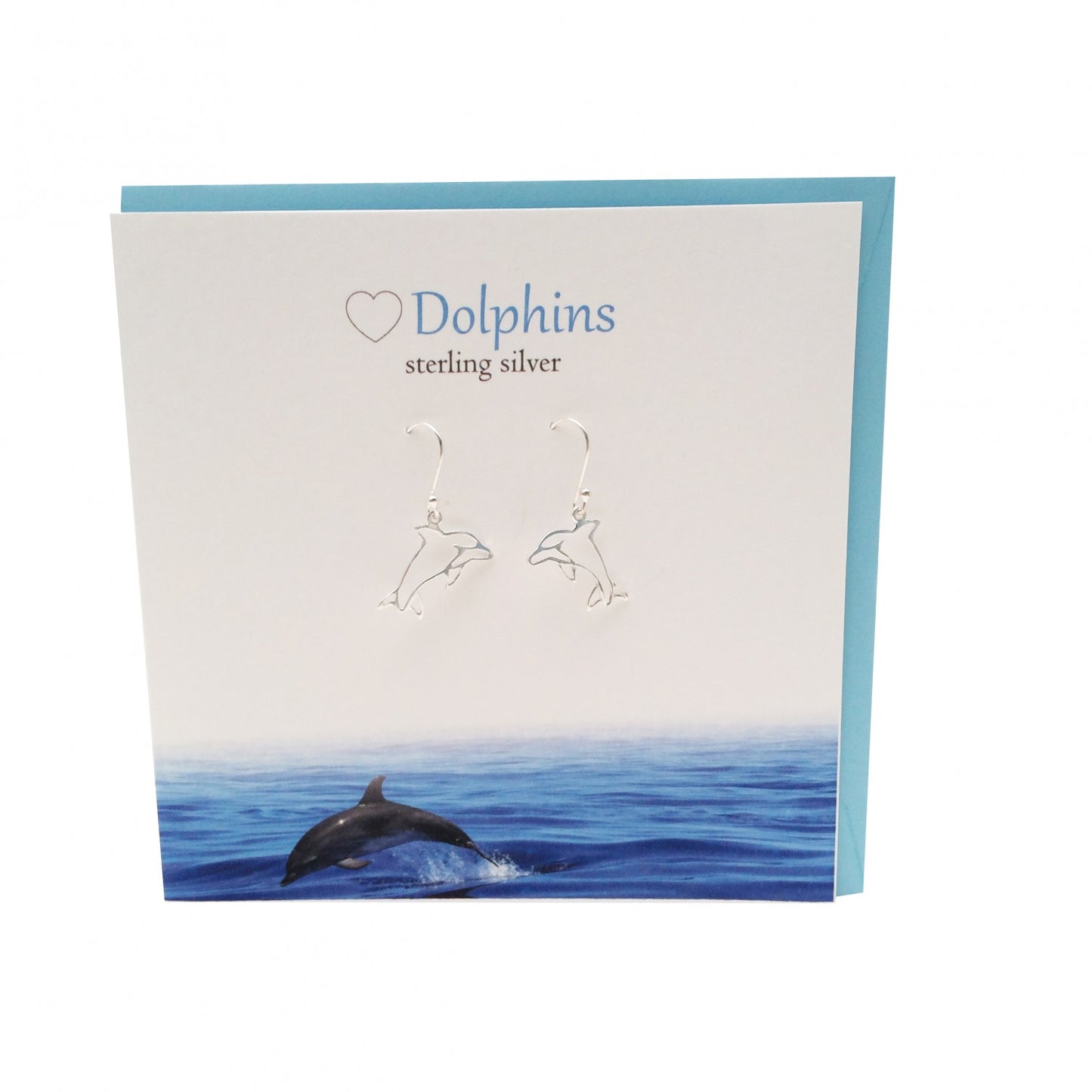 Dolphin Dangle Earrings Card Gift Set