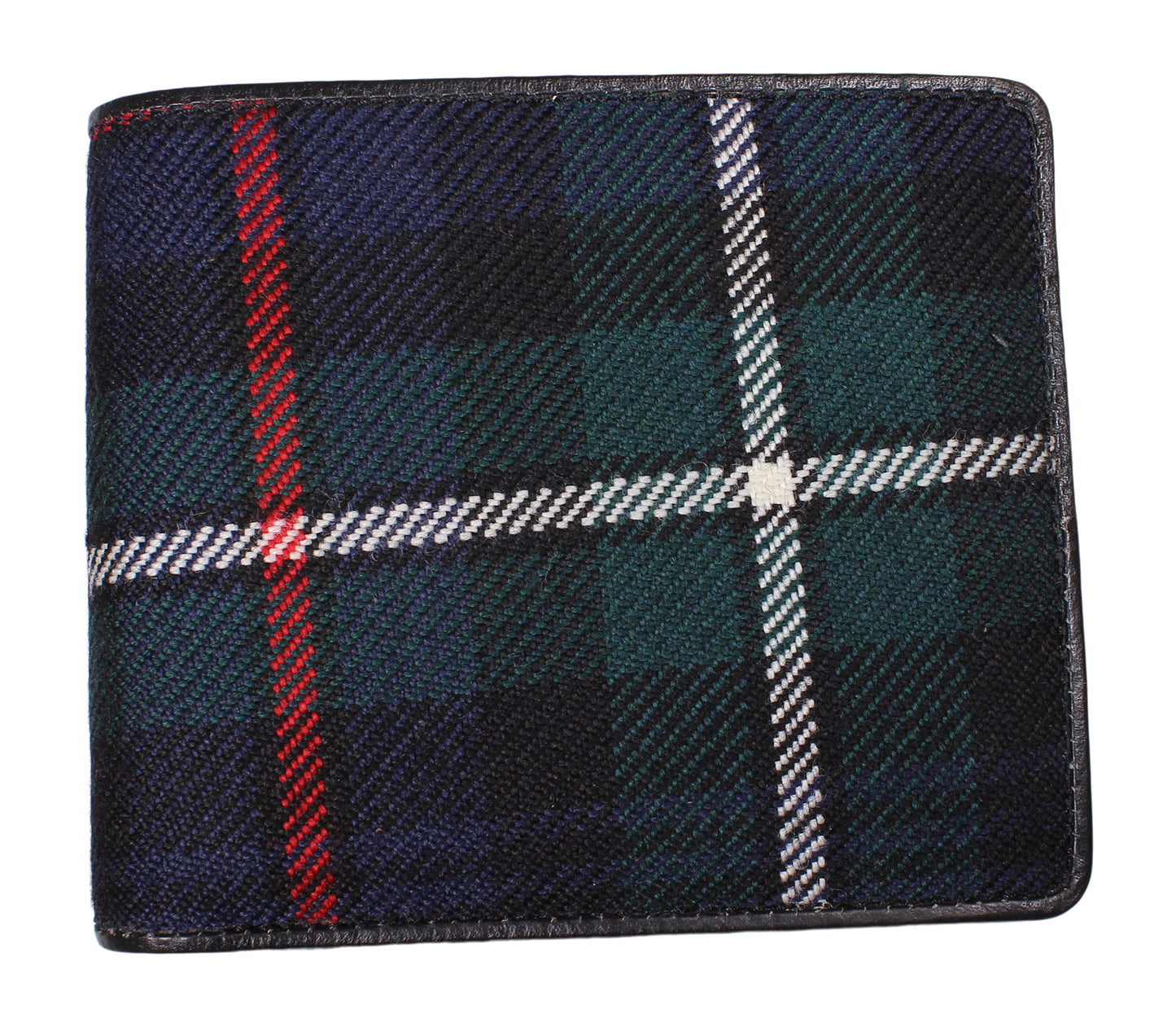 Tartan Leather Mens Wallet - Mackenzie Modern