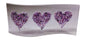 Purple Love Heart Fused Glass Wave Panel