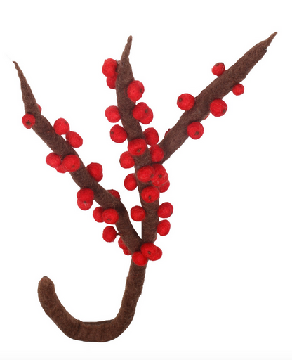 Felt Single Winter Berry Stick