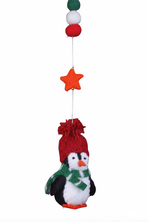 Handmade Penguin Tree Decoration