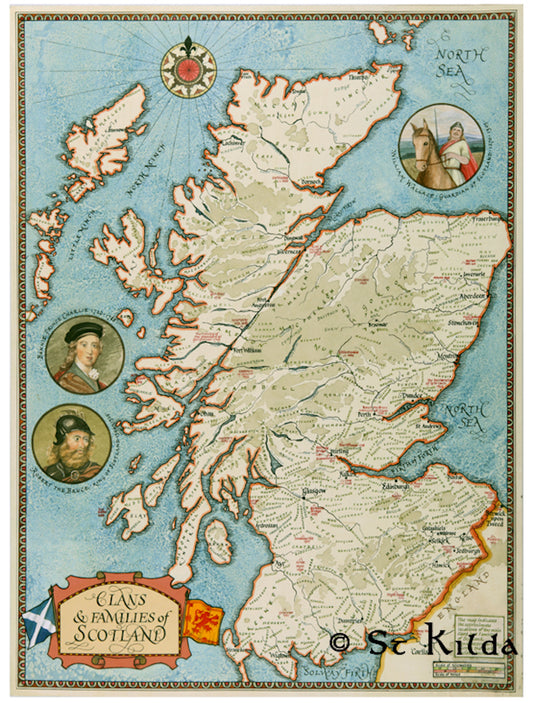 Clan and Families of Scotland Map