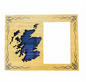 Tartan Scotland Map Oak Wood Picture Frame