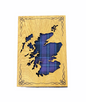 Arcaro Art Tartan Scotland Map Mountable Hanging Oak Wooden Wall Plaque