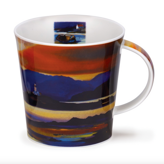 Red Skies Lighthouse China Mug