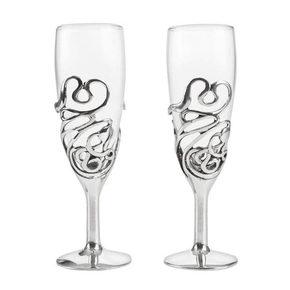 Never Ending Swirl Champagne Glasses