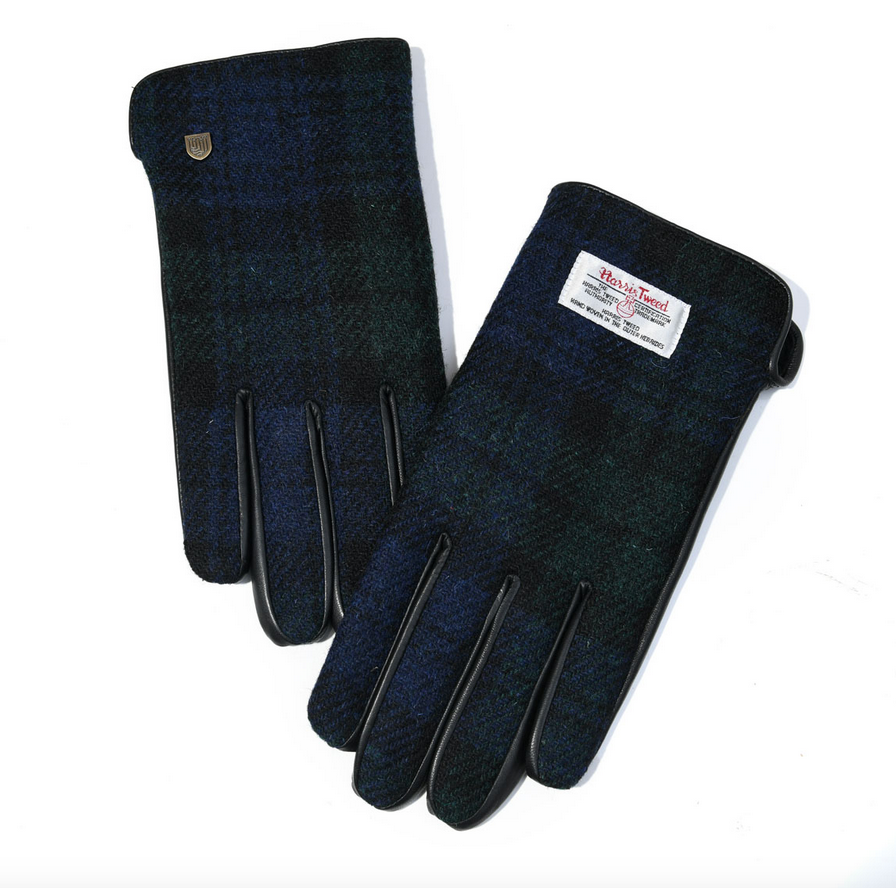 Mens Black Watch Tartan Gloves