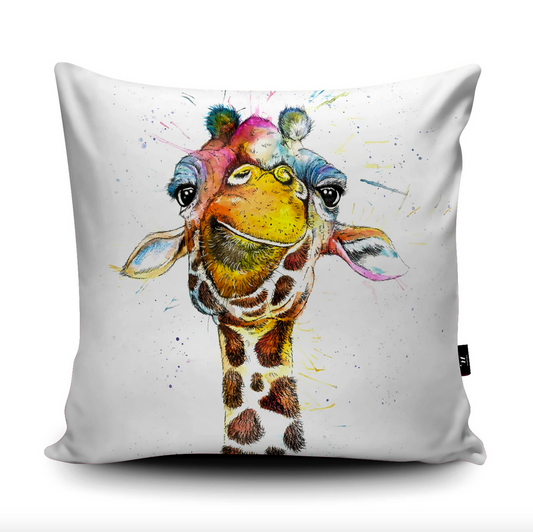 Splatter Giraffe Cushion