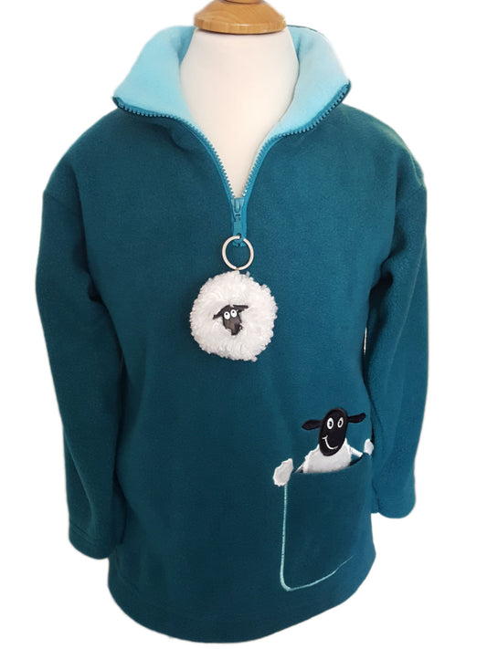 Green Sheep Fleece With Keyring - Age 4 to 5