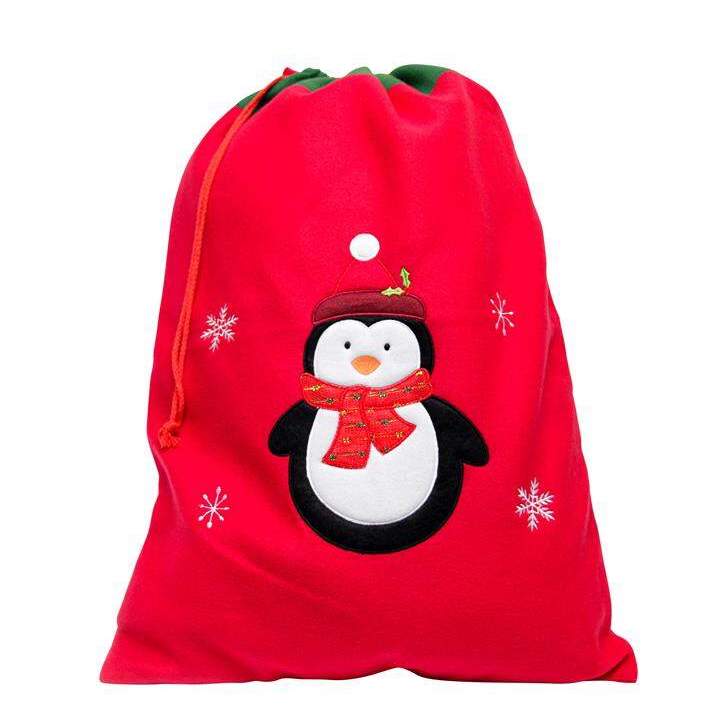 Red Penguin Christmas Gift Sack