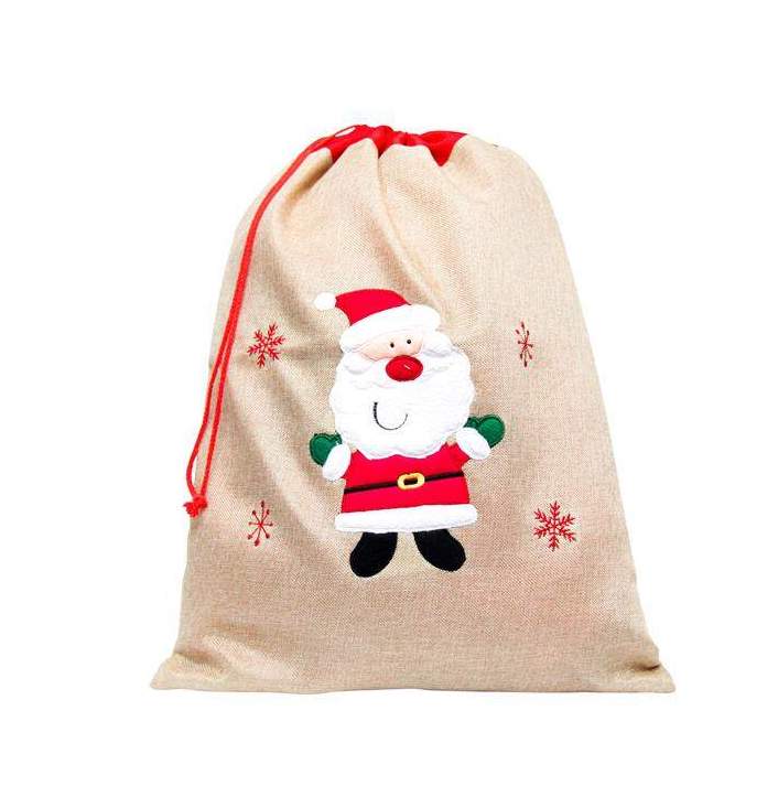 Hessian Santa Christmas Gift Sack