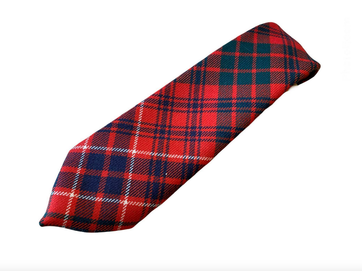 Tartan Neck Tie - MacRae Red Modern