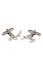 Chrome Stag Antler Cufflinks