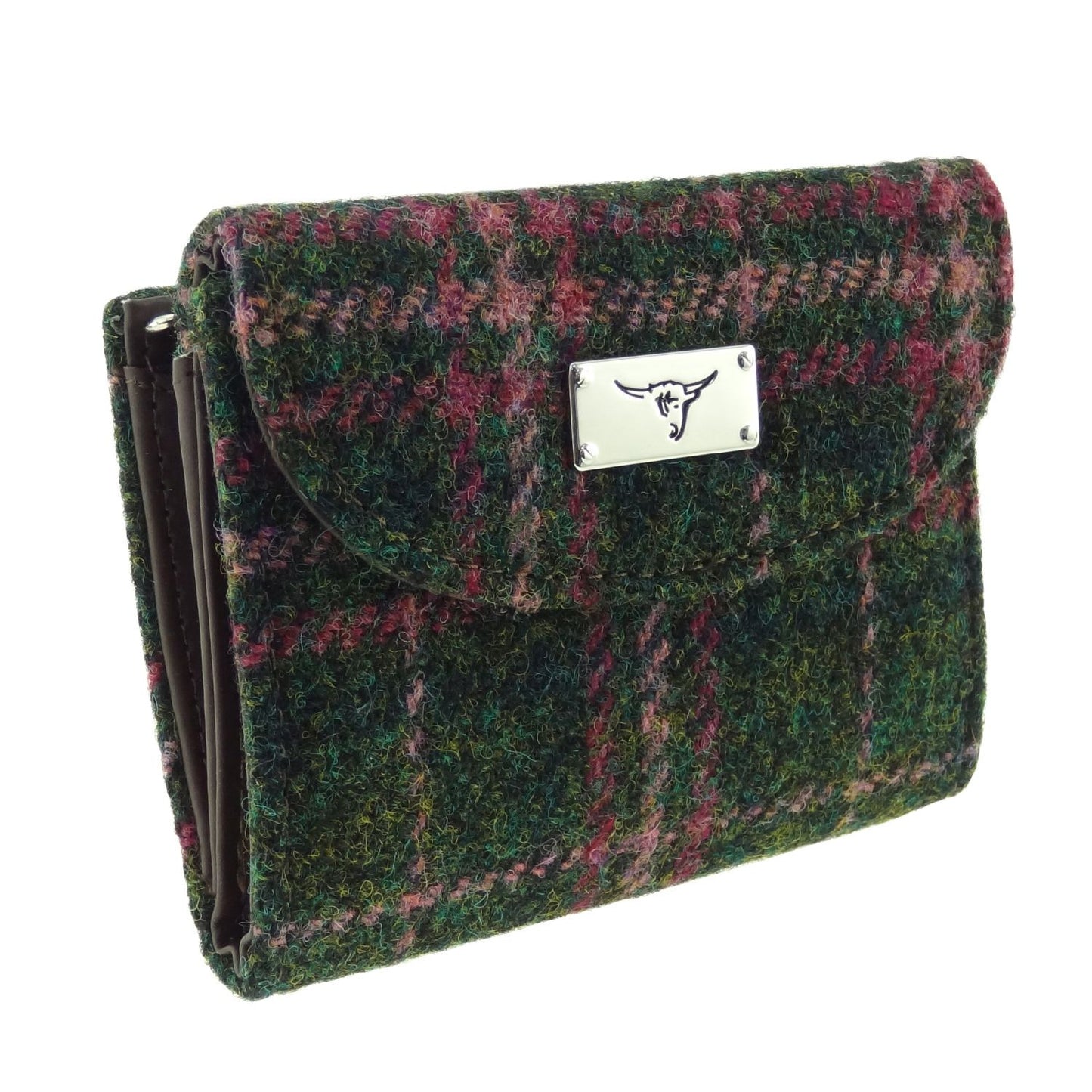 Dark Green Plum Tartan Purse