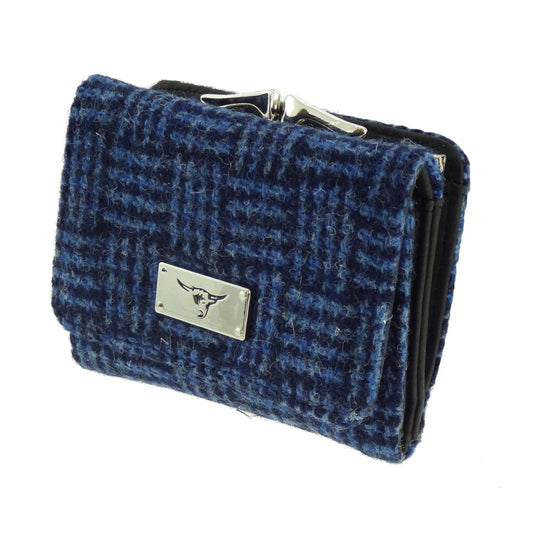 Blue Tartan Flap Over Purse