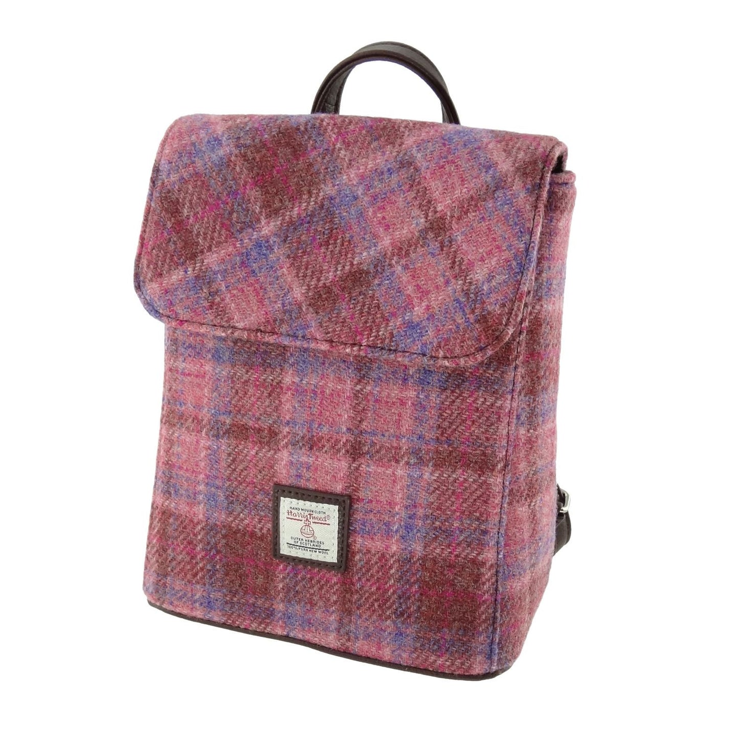 Pink Purple Tartan Mini Backpack