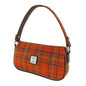 Deep Orange Tartan Baguette Handbag