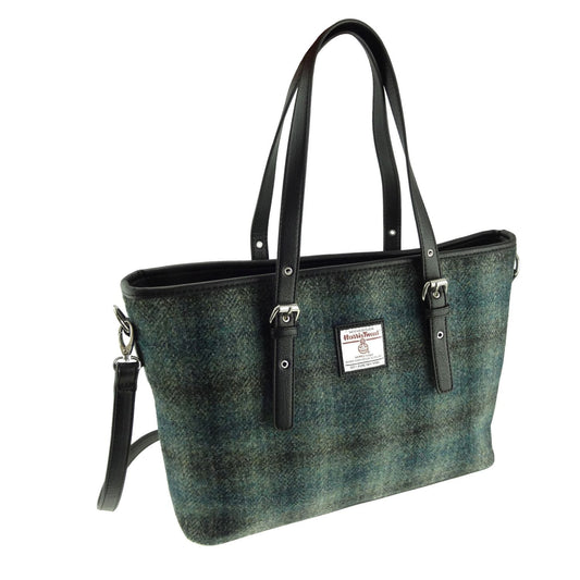 Green & Black Tartan Large Handbag