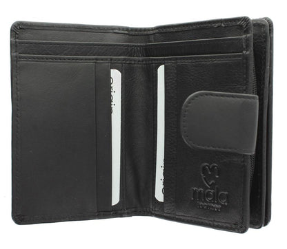 Leather Tab Purse - Black