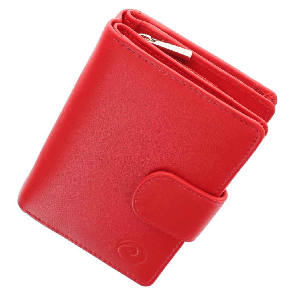 Leather Tab Purse - Red