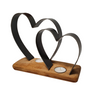 Double Heart Candle Holder Whisky Barrel Stand